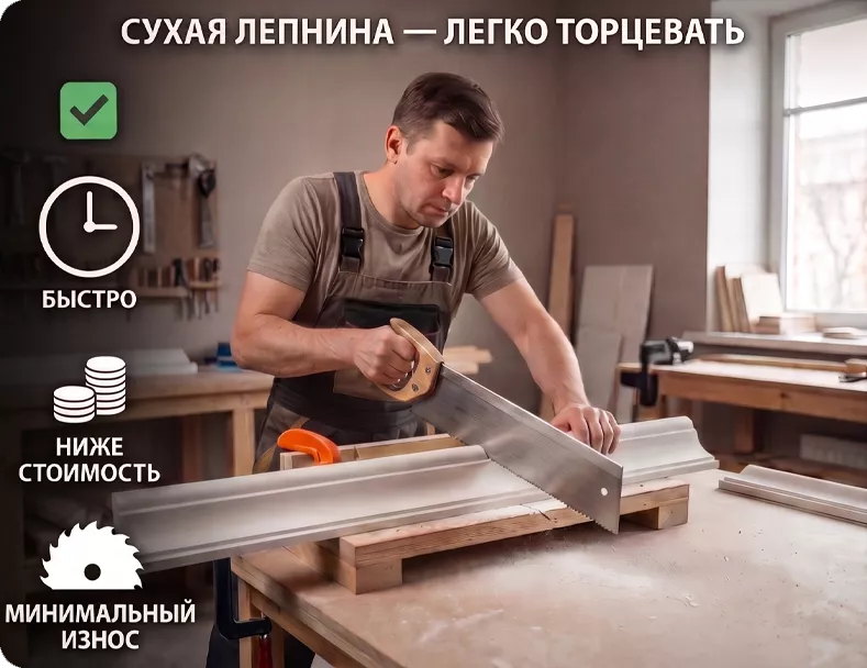 Сухая лепнина и сырая лепнина - сравнение